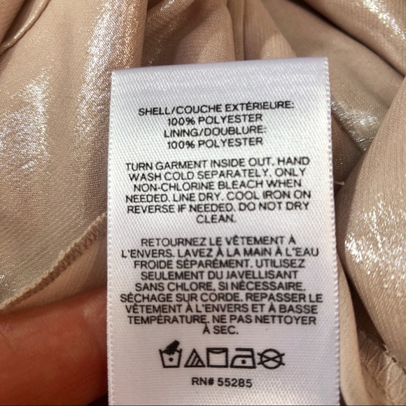 Express Iridescent Blush Pink Maxi Dress L - Picture 7 of 8